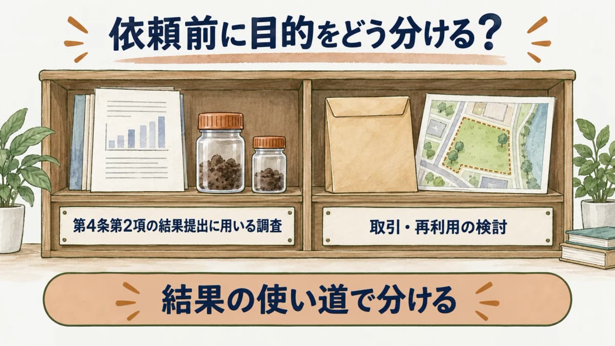 第4条2項の結果提出と土地利用の検討を分ける図